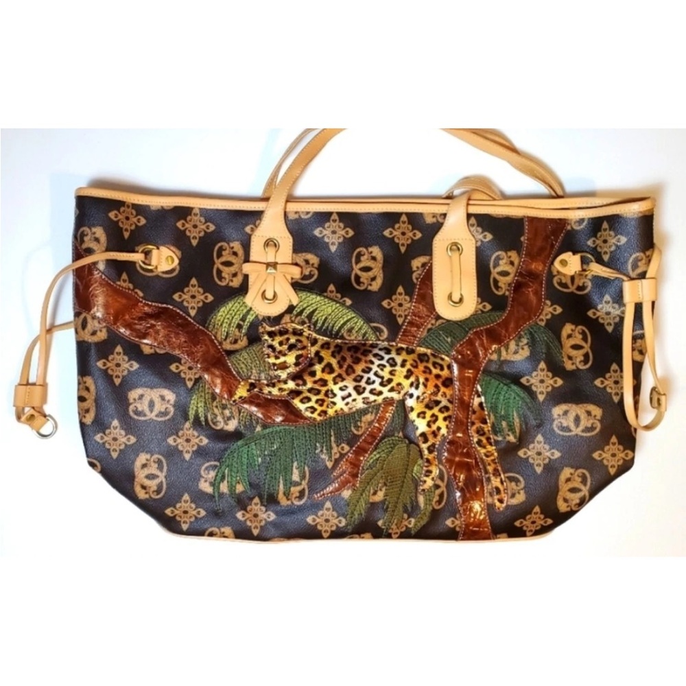Designer Leopard Print Tote Bag